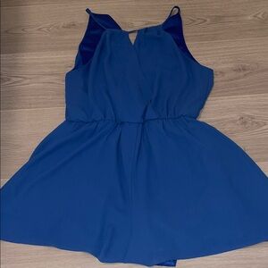 Blue Sleeveless Romper